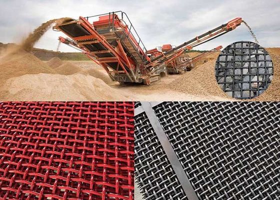 0.71mm Stone Crusher Mesh / Dressing Mine Screen فولاد کم کربن