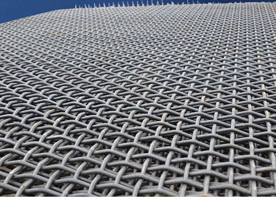 Plain Vibrating Screen Crimped Woven Wire Mesh 5mm With Hooks