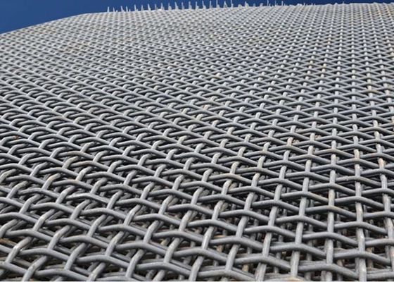 Plain Vibrating Screen Crimped Woven Wire Mesh 5mm Met Haken