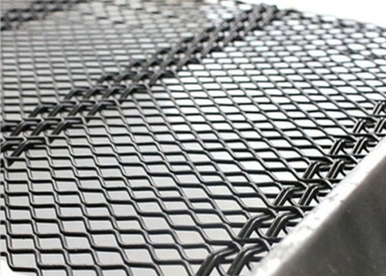 Màn hình rung động đơn giản Crimped Woven Wire Mesh 5mm với móc