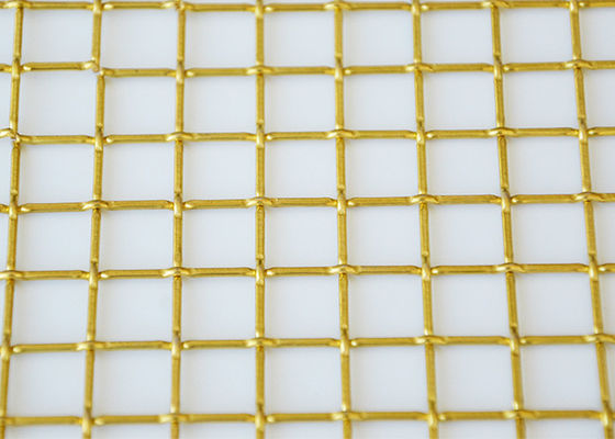 Antique Brass Woven Wire Mesh Large Diamond Hole Plain Weave