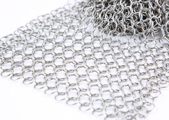 Dia 3mm Chainmail Curtain เครื่องประดับแหวนโลหะ Mesh สวย