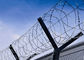 Y Bentuk Penjara Galvanized Anti Climb Pagar Dengan Razor Wire
