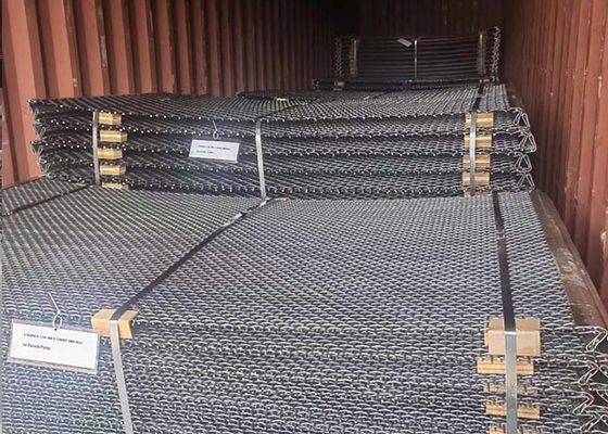 Woven Vibrating Mining Screen Mesh Size 12.5mm Double Crimped