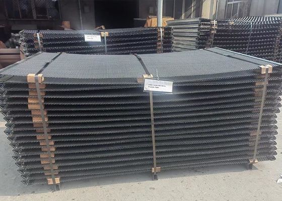 Woven Vibrating Mining Screen Mesh Ukuran 12,5mm Double Crimped