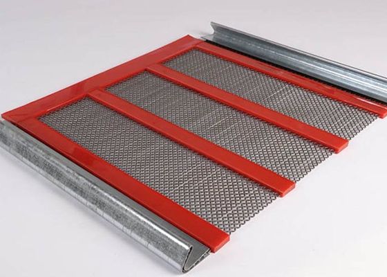 PU Support Strip Diamond Opening Self Cleaning Screen Mesh