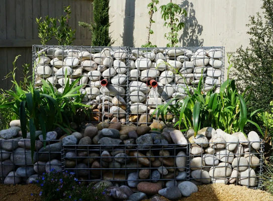 Unique Design Creates Garden Gabion Baskets For Decorative Additions To Gardens Parking Lots