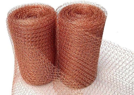 Pure Copper Knitted Mesh Divided Into Round Wire And Flat Wire