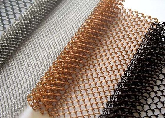 1.0 Mm Wire Diameter Aluminum Metal Coil Drapery Curtain Indoor Decorative Mesh For Homes And Hotels