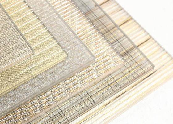 Copper 5 Mm Thickness Durable Laminated Glass Mesh For High-rise Buildings