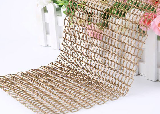 Bronze Spiral Wire Softness Flexible Mesh Curtain For Decoration
