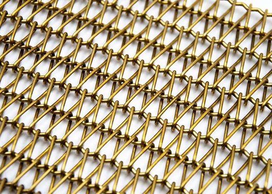 Stainless Steel 304 Straight Rod Architectural Spiral Mesh For Interior And Exterior Decoration