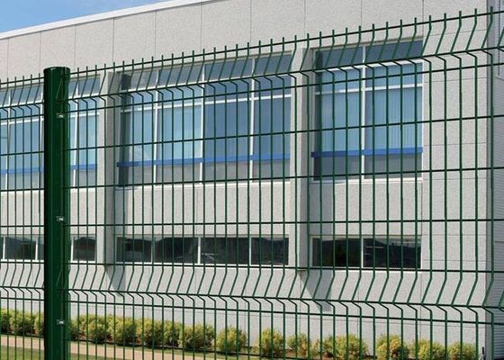 Hot Dipped Galvanized 50×200mm 3D Security Fence 4mm Wire Diameter With Square Post
