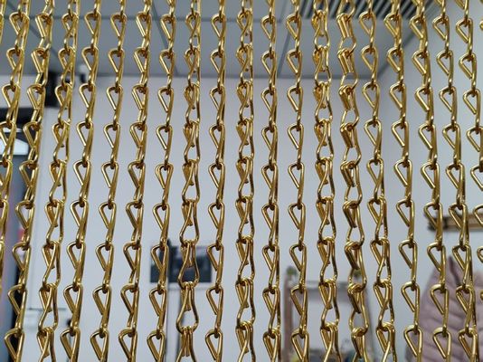 Blue Hook Chain Metal Curtain Door or Window Decor with Chain Fly Screen