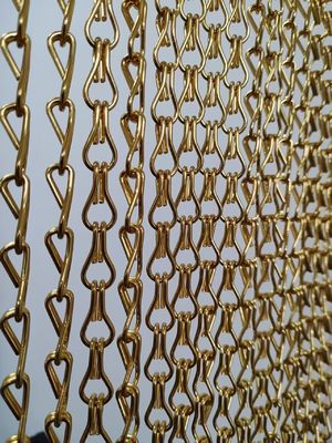 Blue Hook Chain Metal Curtain Door or Window Decor with Chain Fly Screen