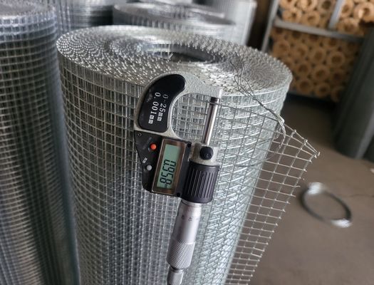 Galvanized Welded Wire Mesh Roll 2x2cm 5m Silver Corrosion Resistant