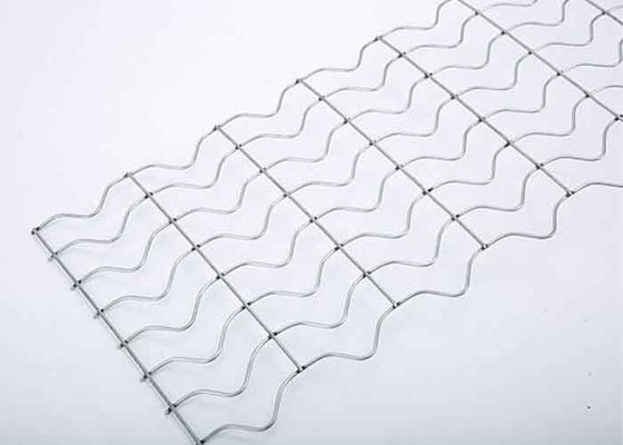 Crimped Galvanized Concrete Weight Coating Mesh 25.4 Mm X 67 Mm Mesh X 190.5 Mm Strips