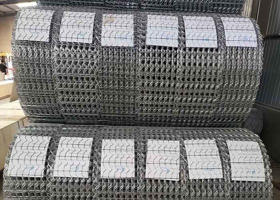 Crimped Galvanized Concrete Weight Coating Mesh 25.4 Mm X 67 Mm Mesh X 190.5 Mm Strips