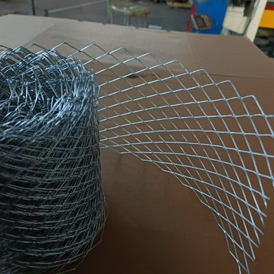 Galvanized Steel Brick Reinforcement Mesh 0.3mm Thickness 15x25mm Diamond Hole