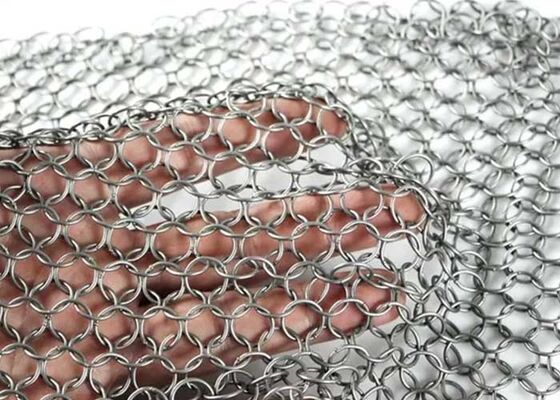Welded Chainmail Curtain Stainless Steel 2.5mm Wire Diameter Architectural Facade Decorative Mesh For Exterior Cladding