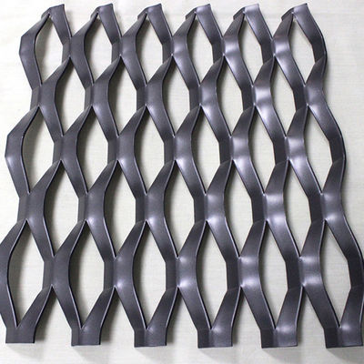 Decoration Expanded Metal Panels Aluminum Curtain Wall For 6.0mm Thickness supplier