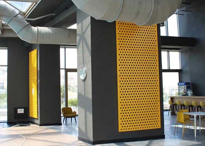 Perforated Metal Internal Wall Creative and Modern Interior Design ...