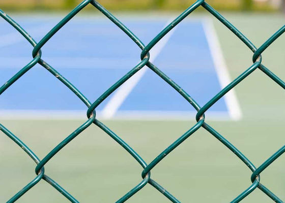12.7mm 15.9mm PVC Diamond Mesh Fencing Roll Galvanized Dark Green