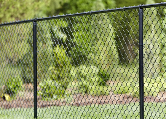30mm-60mm Mesh 5ft Black Chain Link Fence 6 Ft Vinyl Coated
