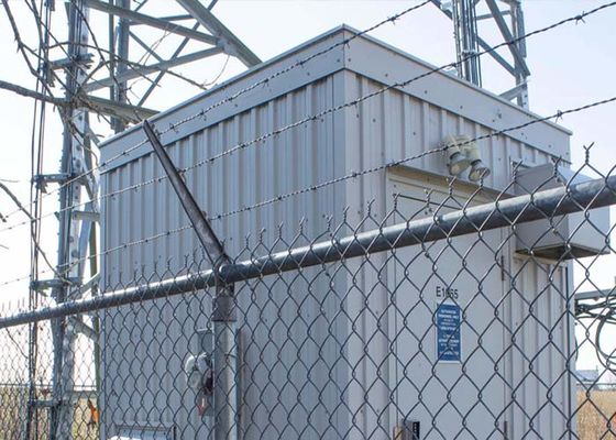 Electric Security 1.8 M Chain Link Fence Vinyl Coating