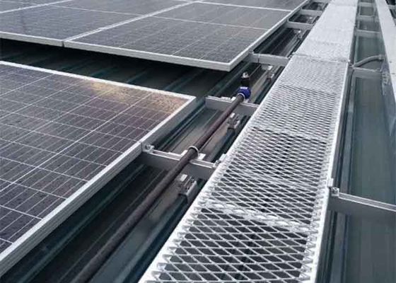 Powdered Coated Expanded Metal Walkway Offers A Safe Passage For Construction Projects