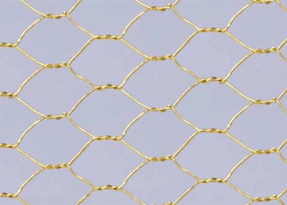 Brass/Copper/Bronze Hexagonal Wire Mesh With Bright Color